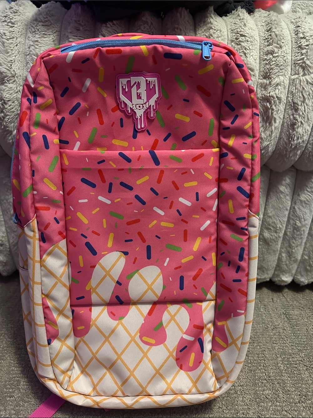 Baseball Lifestyle  Pink Sprinkle Ice Cream Backpack - NEW NEVER USED